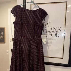 Black Label Deep Purple Midi Dress